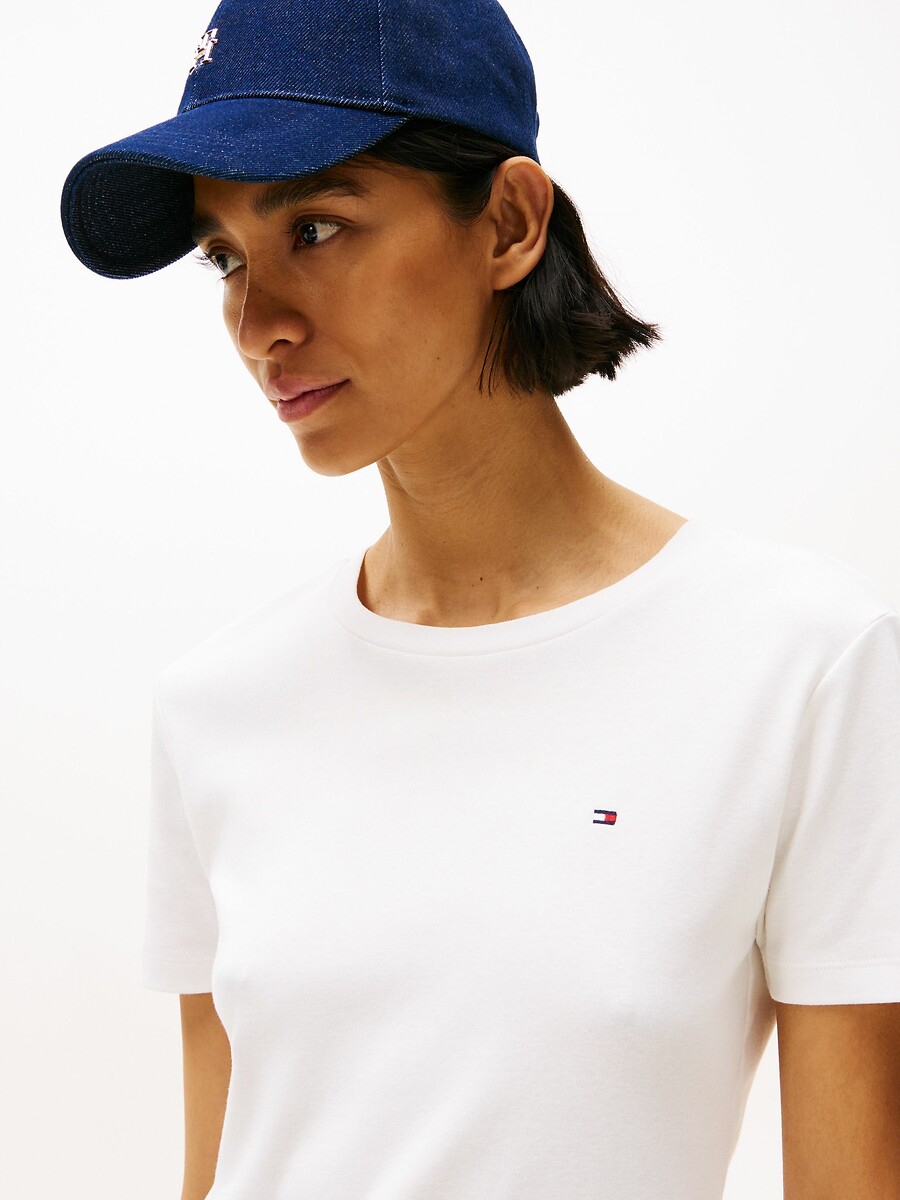 TOMMY HILFIGER<br>Camiseta de manga curta e gola redonda