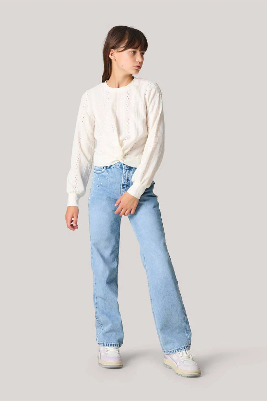 Shoeby wide leg jeans medium blue denim