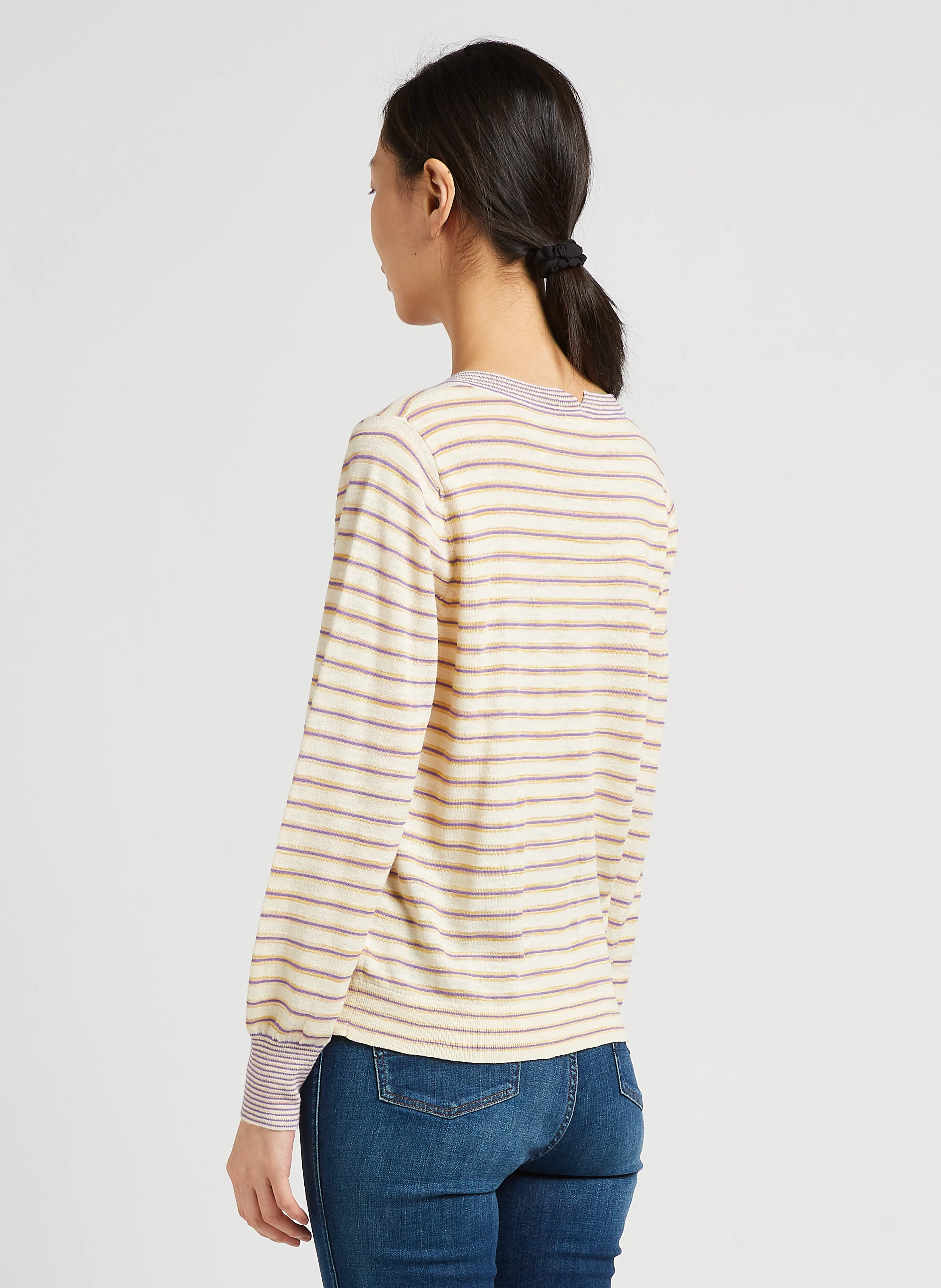 GOPSY - Pull col rond en coton mélangé| Rayé