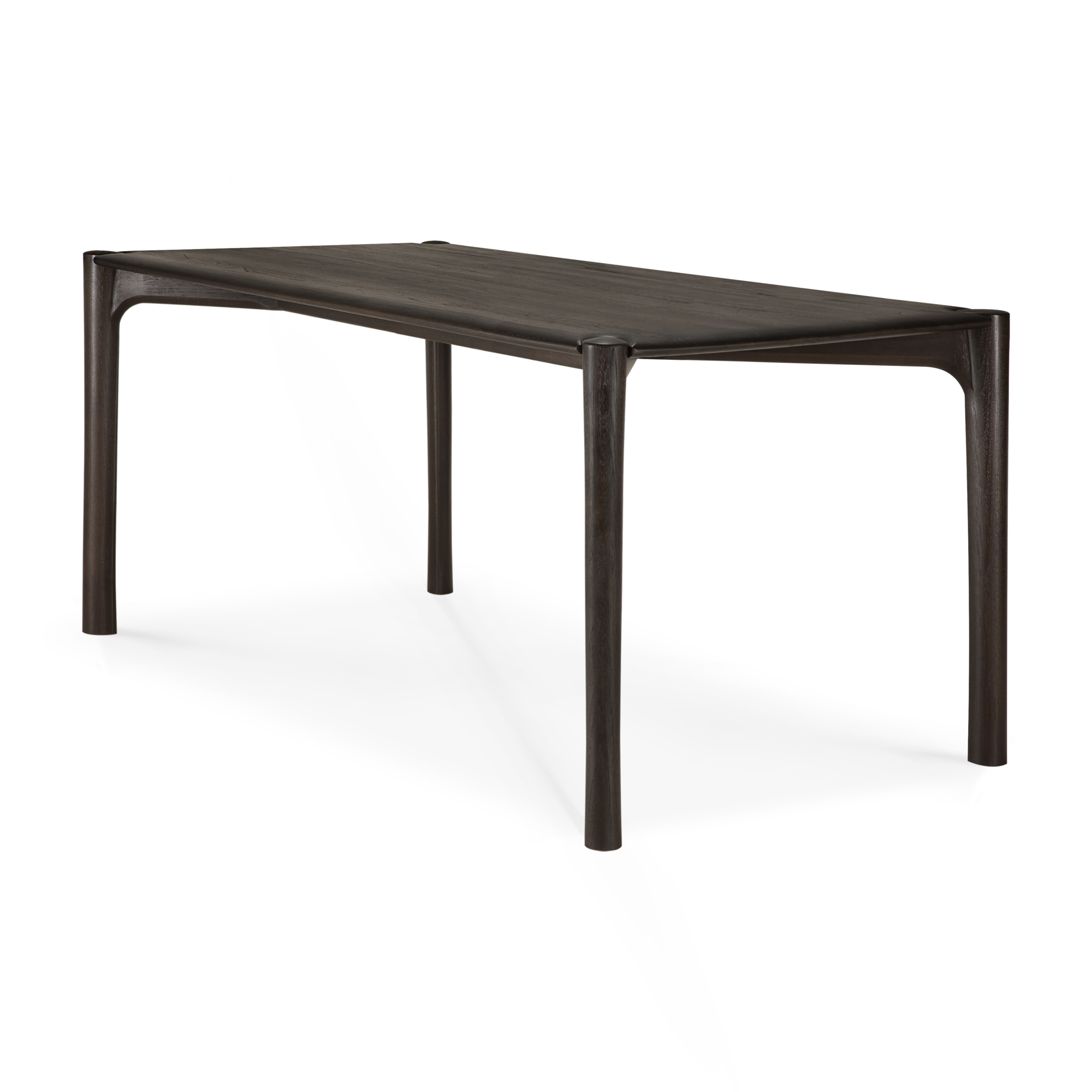 Eettafel PI teak donkerbruin gelakt 160x80 cm