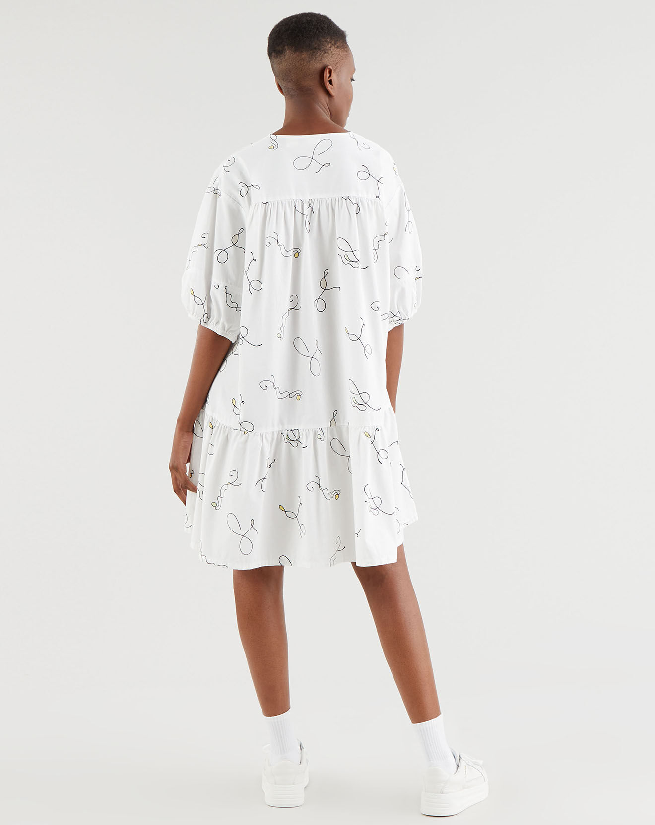 Levi's® Robe en Coton Isla squiggles blanche