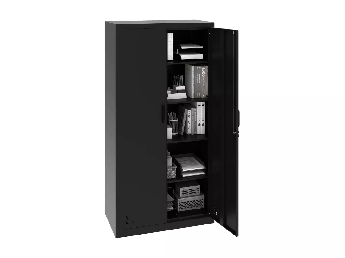 YITAHOME Armoires de Rangement de Bureau, Acier allié, Noir