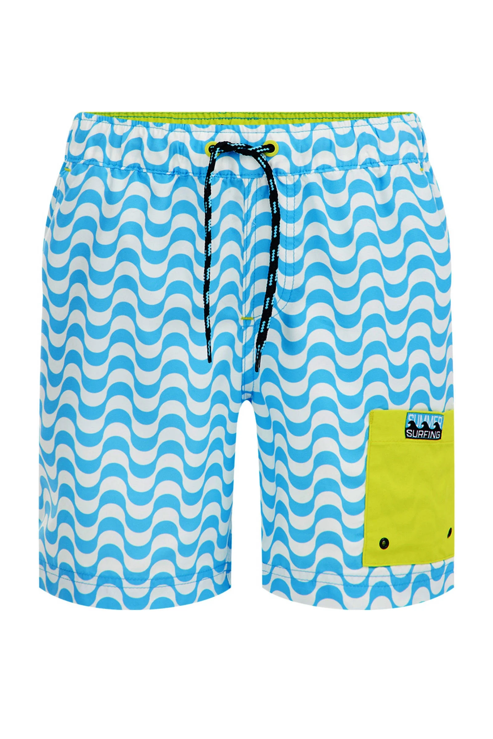 WE Fashion zwemshort turquoise/wit
