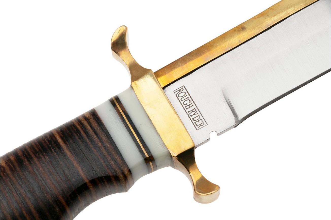 Rough Ryder Stacked Leather Bowie RR2203 vaststaand mes
