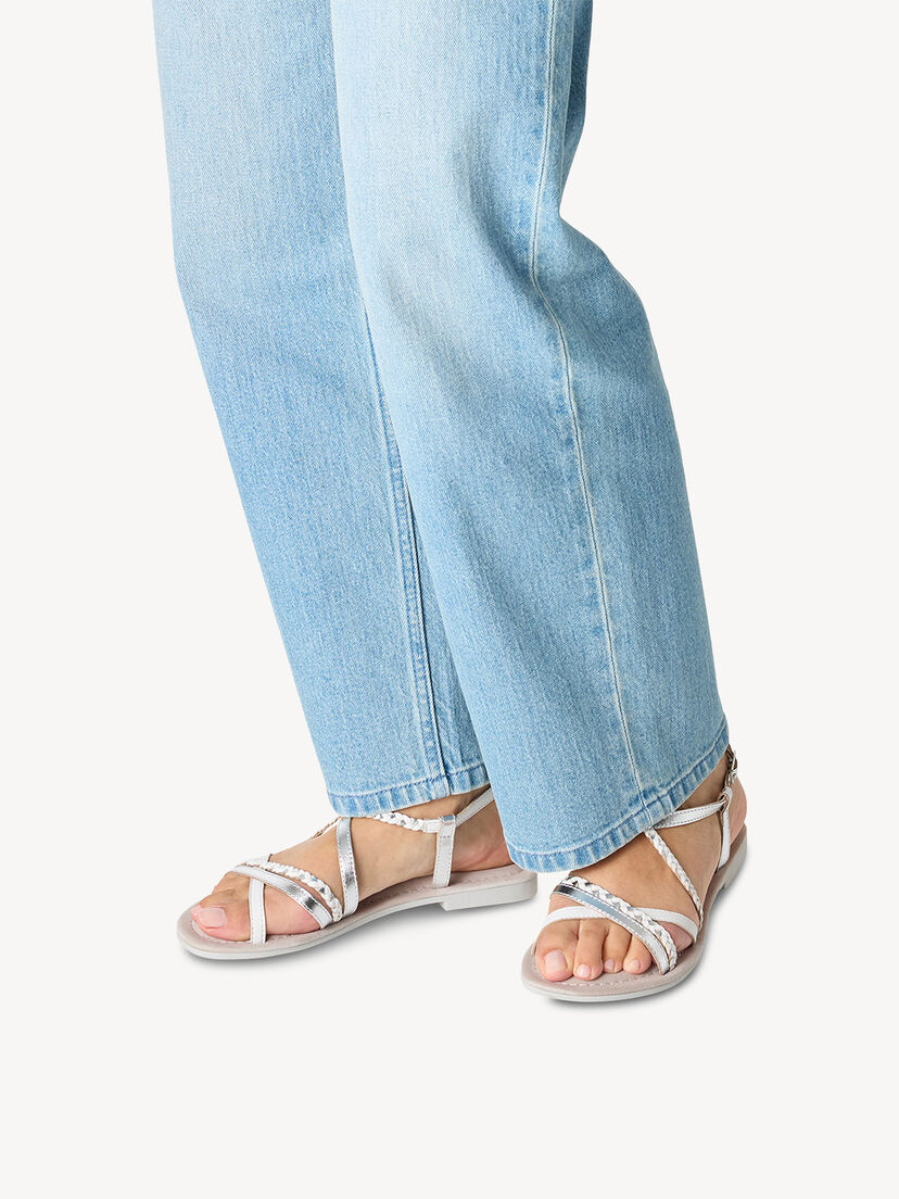 Leren Sandaal - metallic