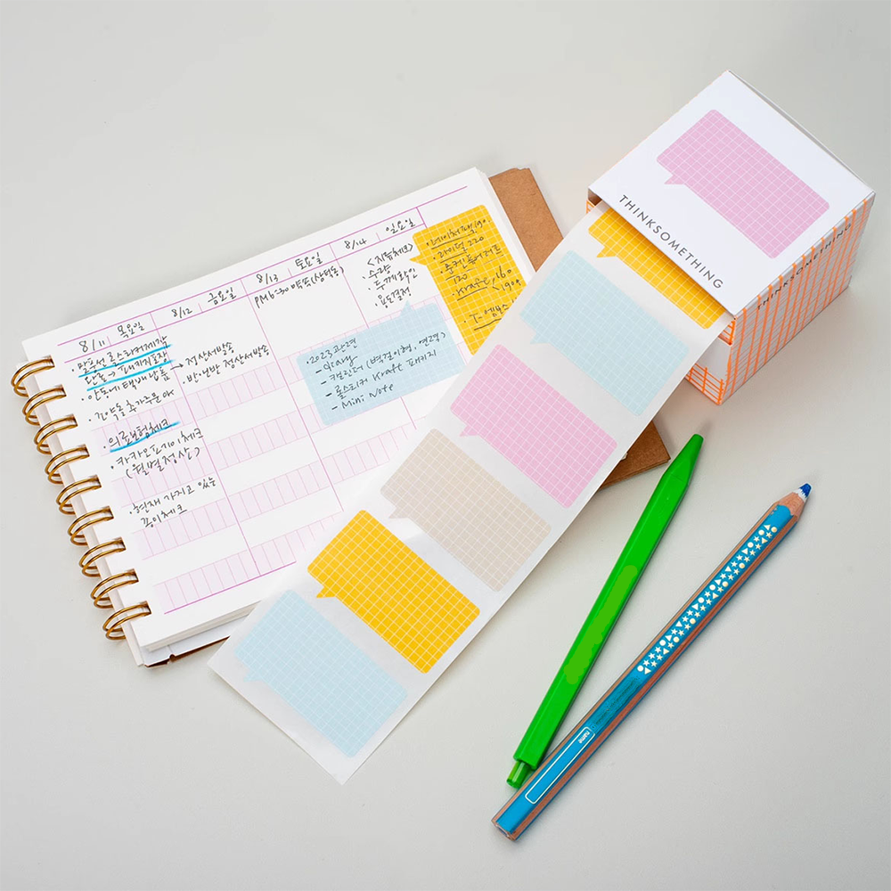 (1 Rolle à 100Stk.) Pull Out Index Haftnotizen Sticky Notes Spender Lesezeichen Tabs - Sprechblase