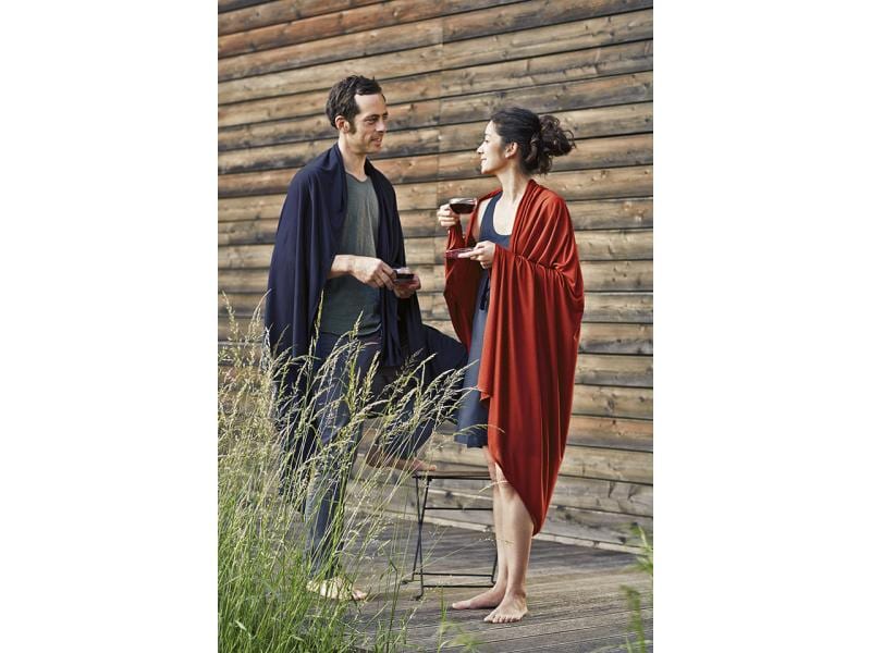 cocoon Reisedecke Merino Wool/Silk Travel Blanket, Blau Decke