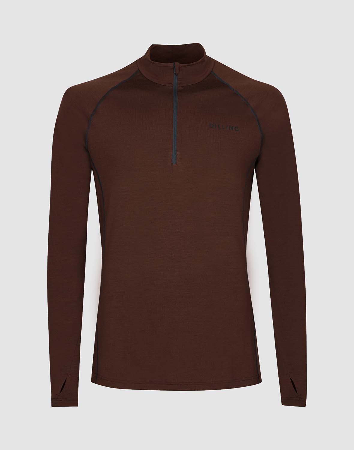 Shirt met halve rits van merinowol voor heren - Gratis