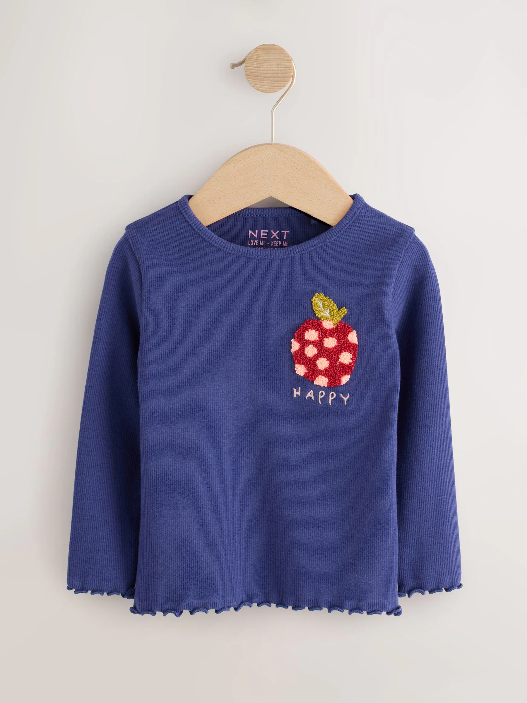Fruit - Verpakking van 5 geribde tops met lange mouwen (3mnd-7jr)