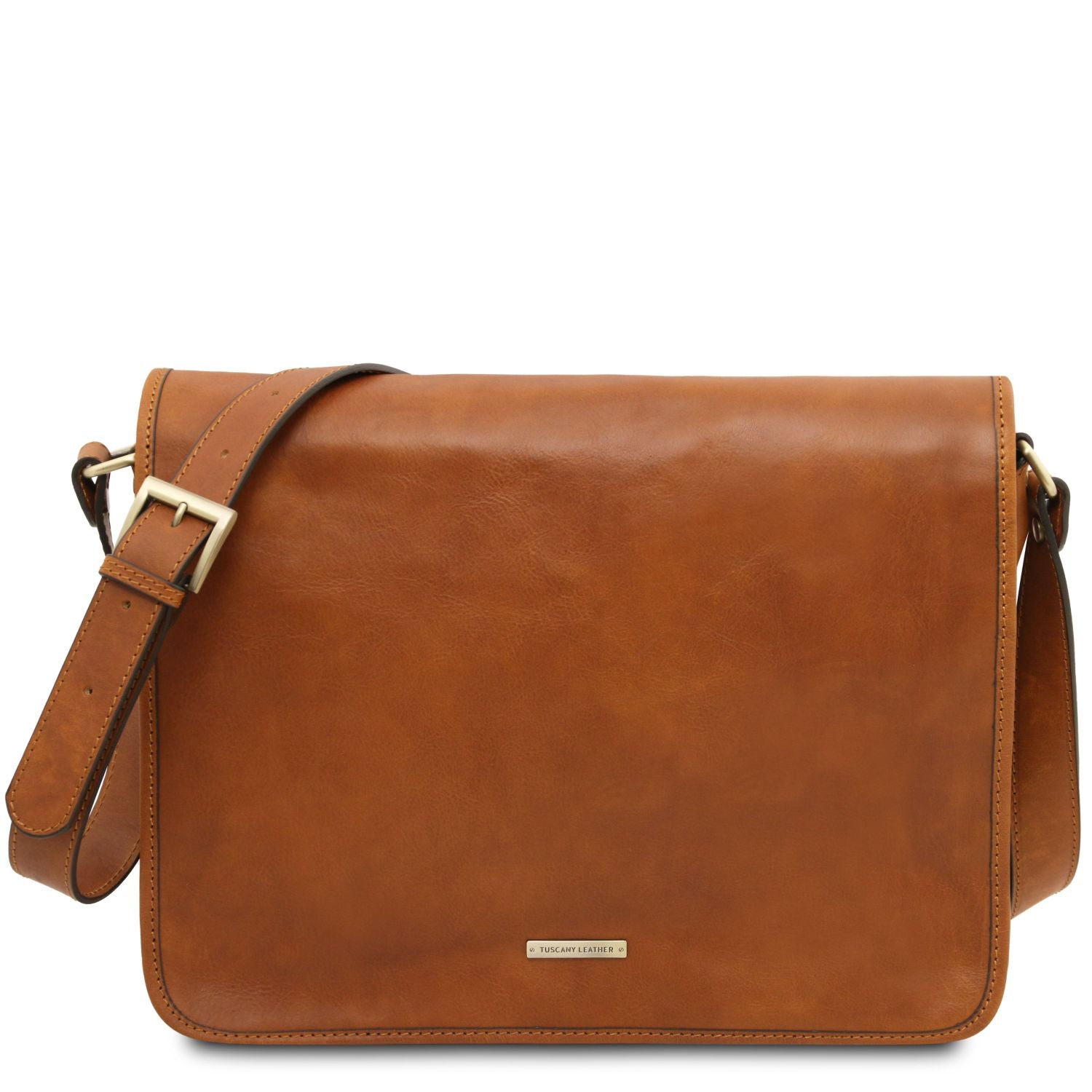 TL142430 – TL Schoudertas – Two compartments leren Schoudertas – Groot size