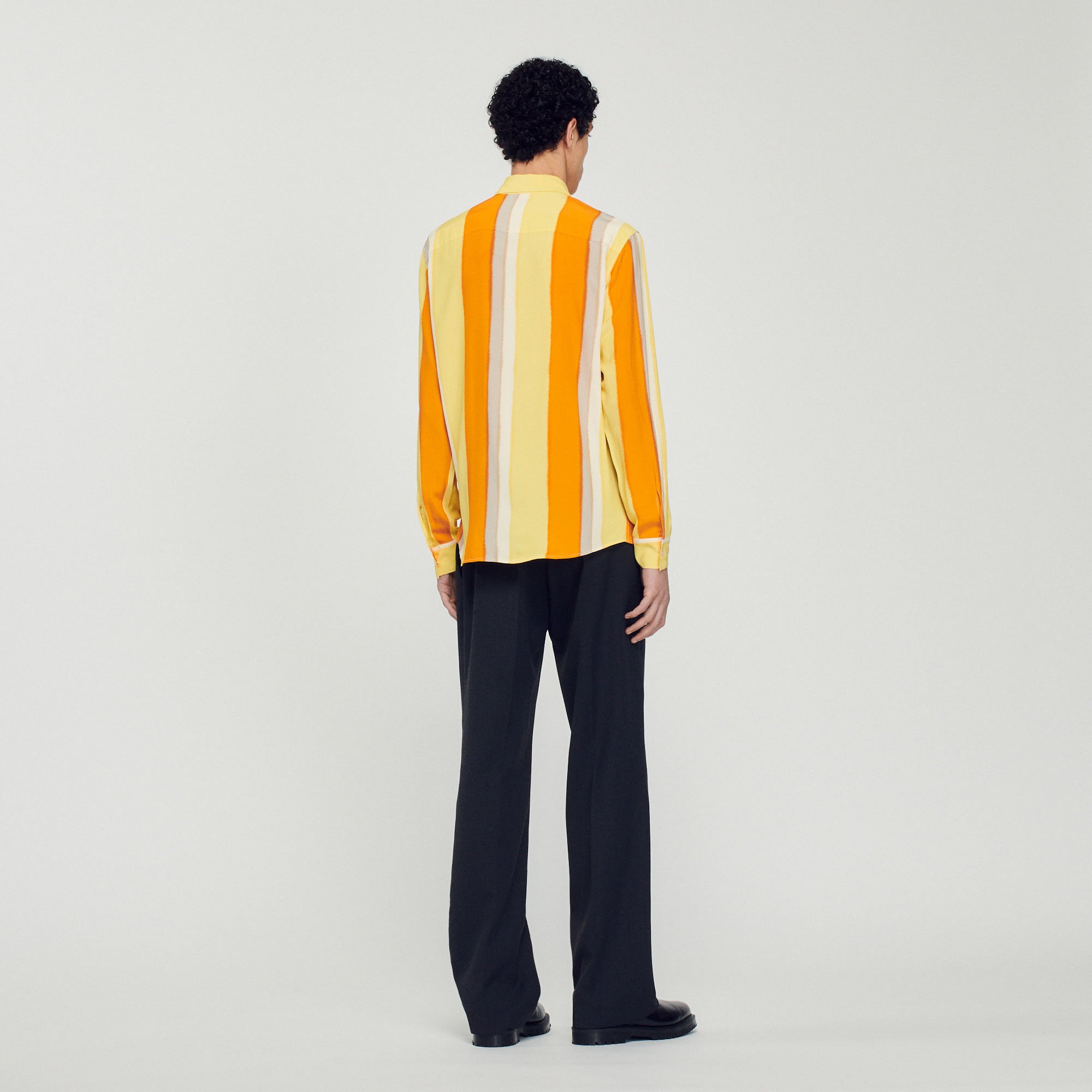 Chemise fluide rayee manches longues