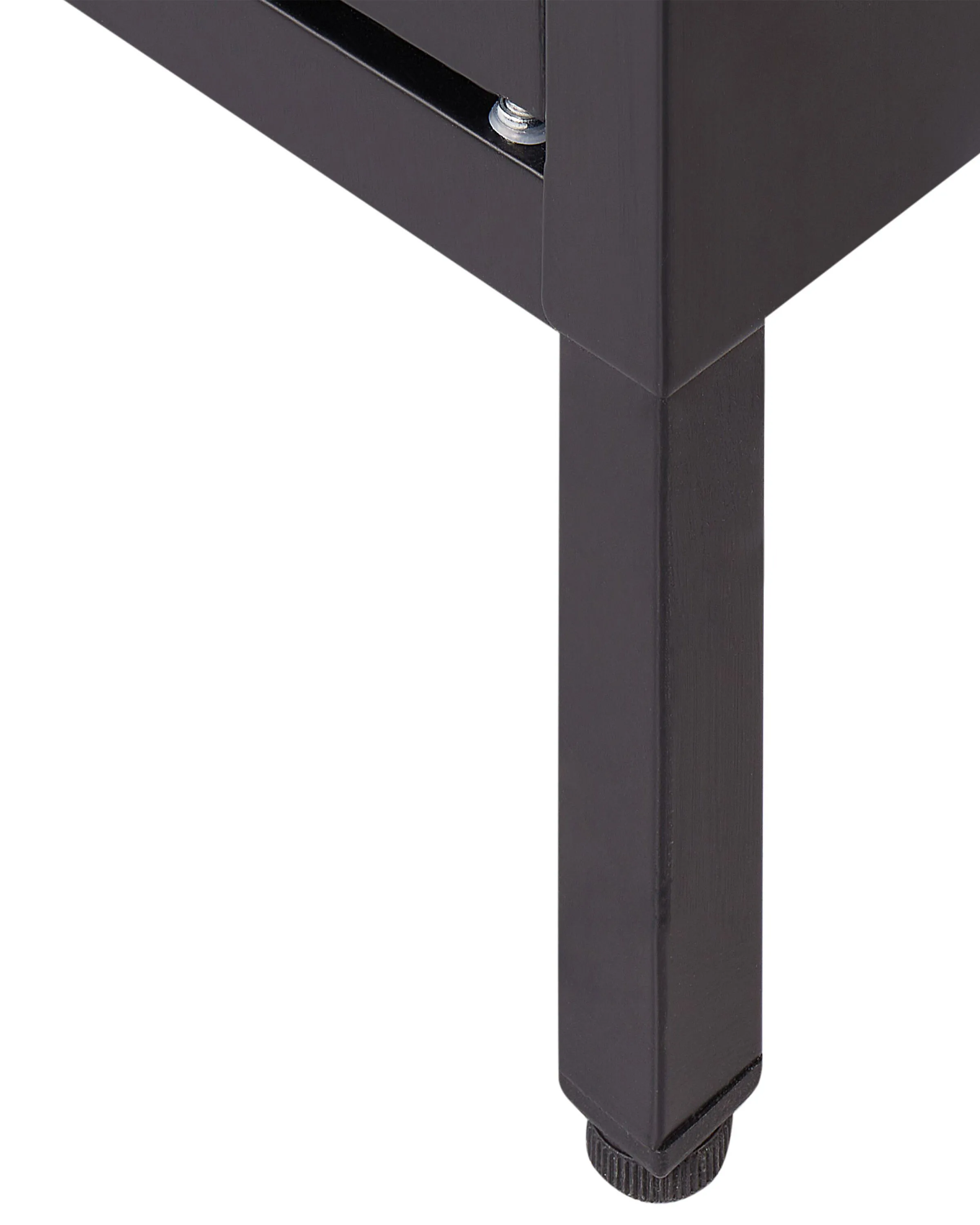 Dressoir met glazen deuren NEWPORT Metaal 115 cm Zwart