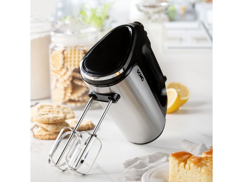 Domo Handmixer DO9258M Schwarz/Silber Handrührgerät mit langlebigem DC-Motor