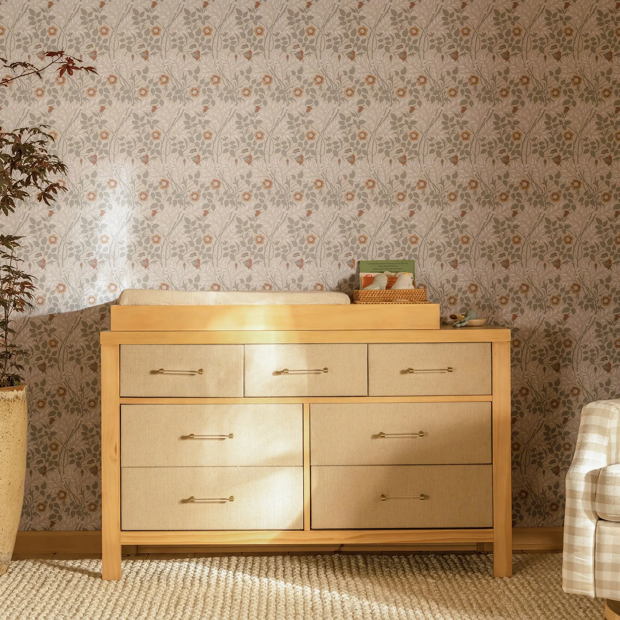 DaVinci Bureau 7 Tiroirs Eloise - Miel et Tissu Eco-Weave