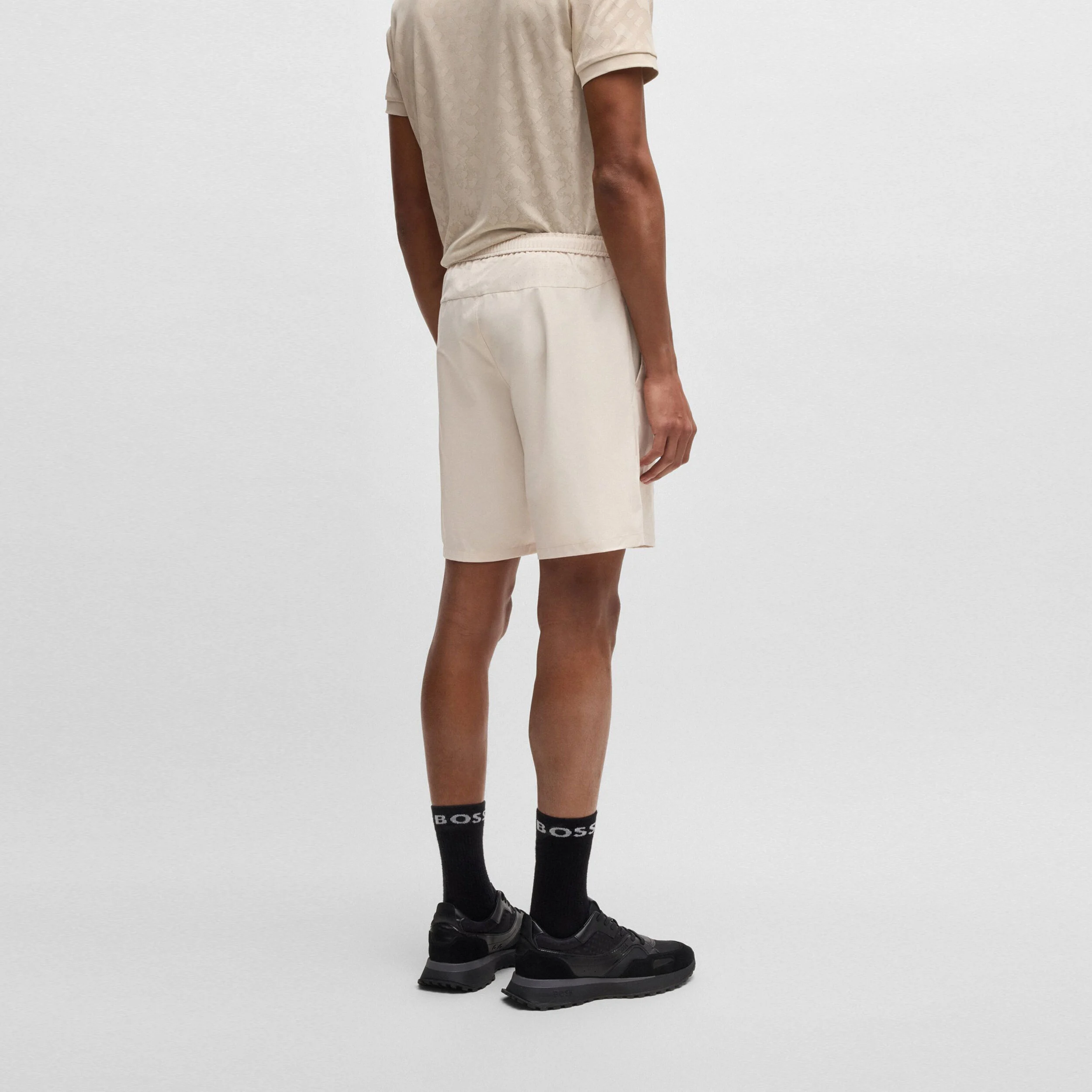 BOSS Atta 9inch Shorts Hommes - Beige