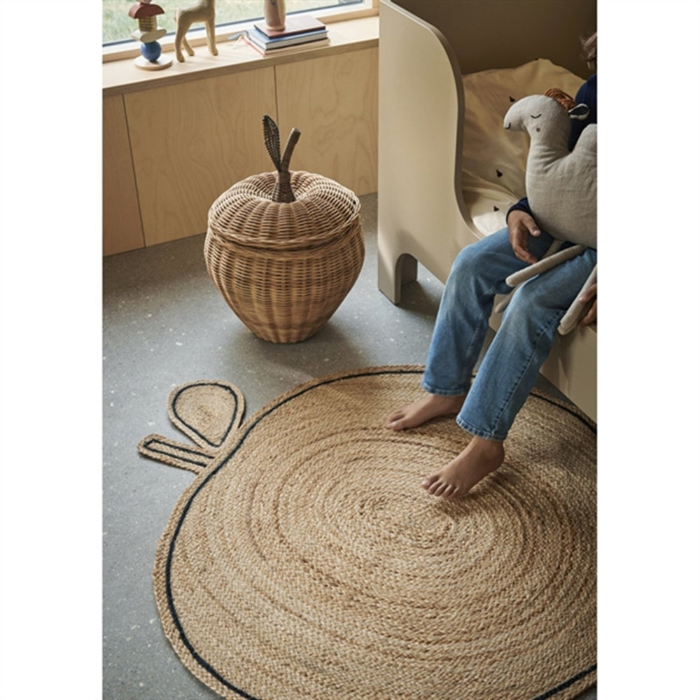 Apple Flettet Jute Tæppe Natural