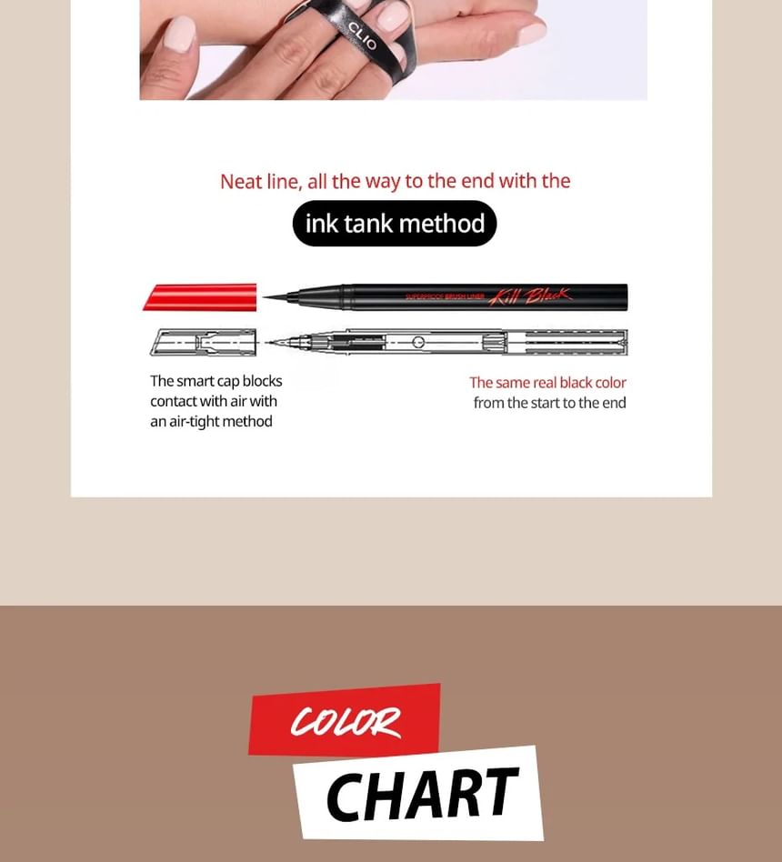 CLIO - Superproof Brush Liner - 2 kleuren