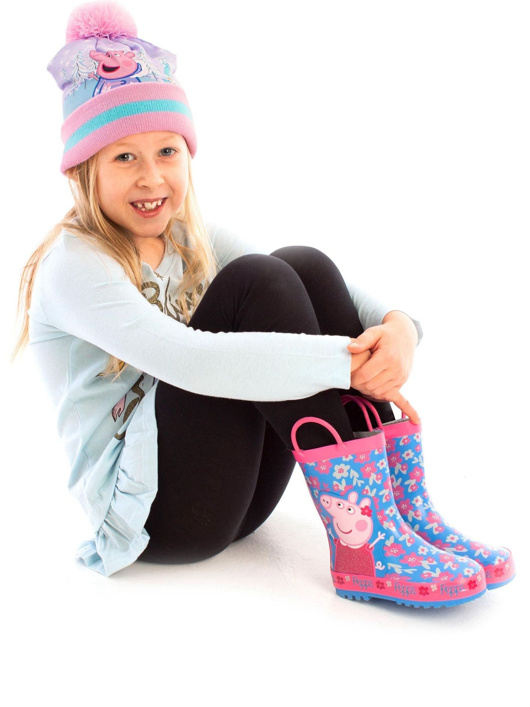 Blauw - Vanilla Underground Peppa Pig Kids Wellies with Handles
