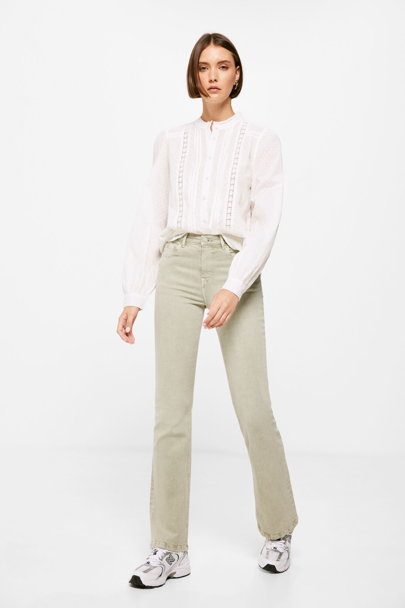 Blusa plissada romântica