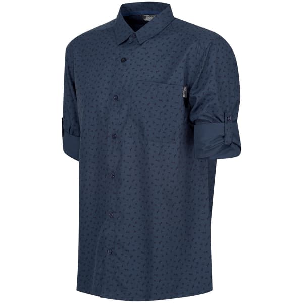 Chemise randonnée REGATTA MINDANO V LS BLUE WING SMALL FLORAL