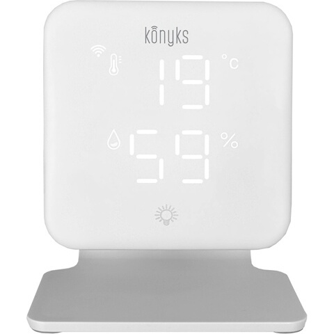 Thermostat connecté Konyks Clim+PAC - Cde infrarouge univ + Thermomètre + Hygromètre