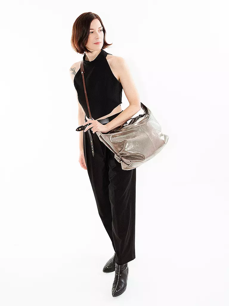 INA KENT Ledertasche - Henkeltasche DELA EDEN ED. 1 silber