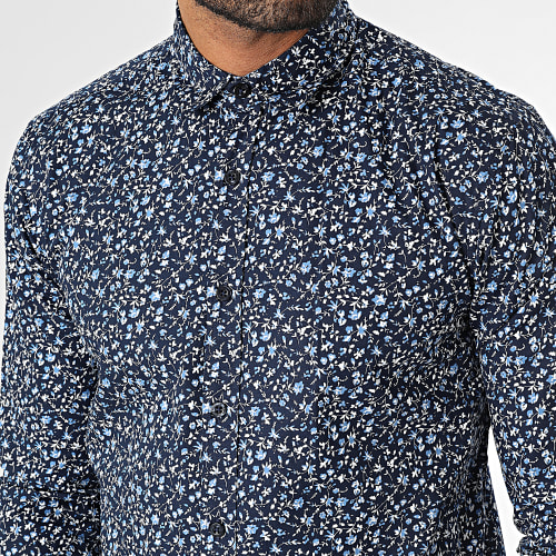 Chemise Manches Longues Nobel Bleu Marine Floral
