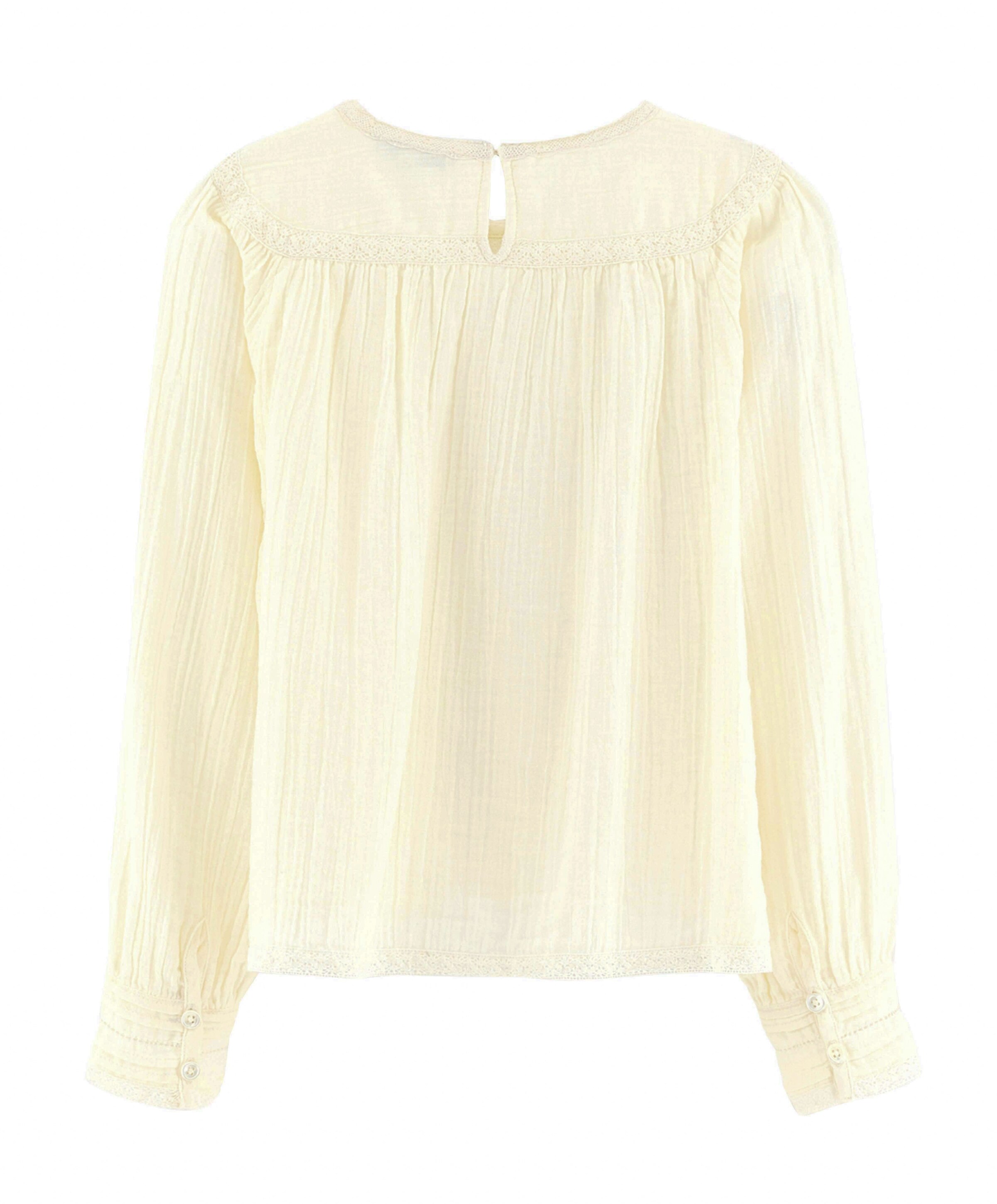 Bellerose Meisjes blouse lange mouw ecru