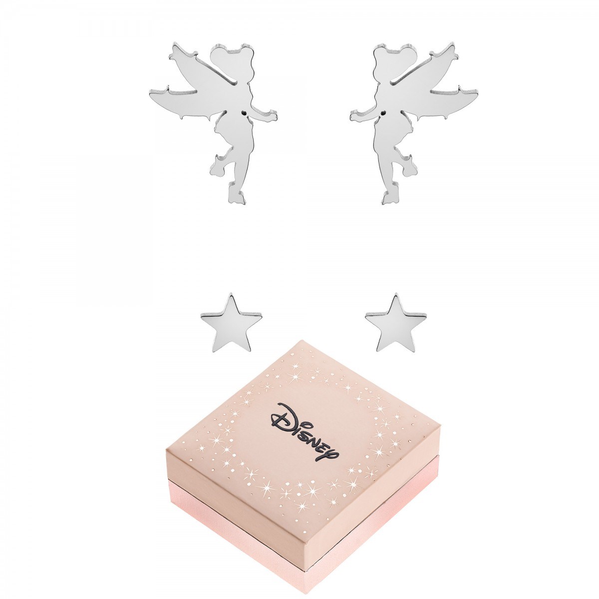 Lot de 2 paires de boucles d'oreilles Disney - Fée Clochette