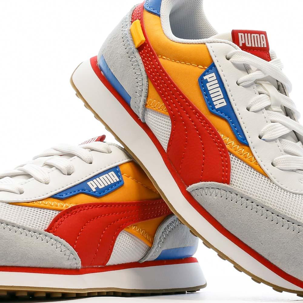 Puma Baskets Blanches/Orange Garçon Puma Future Rider Splash