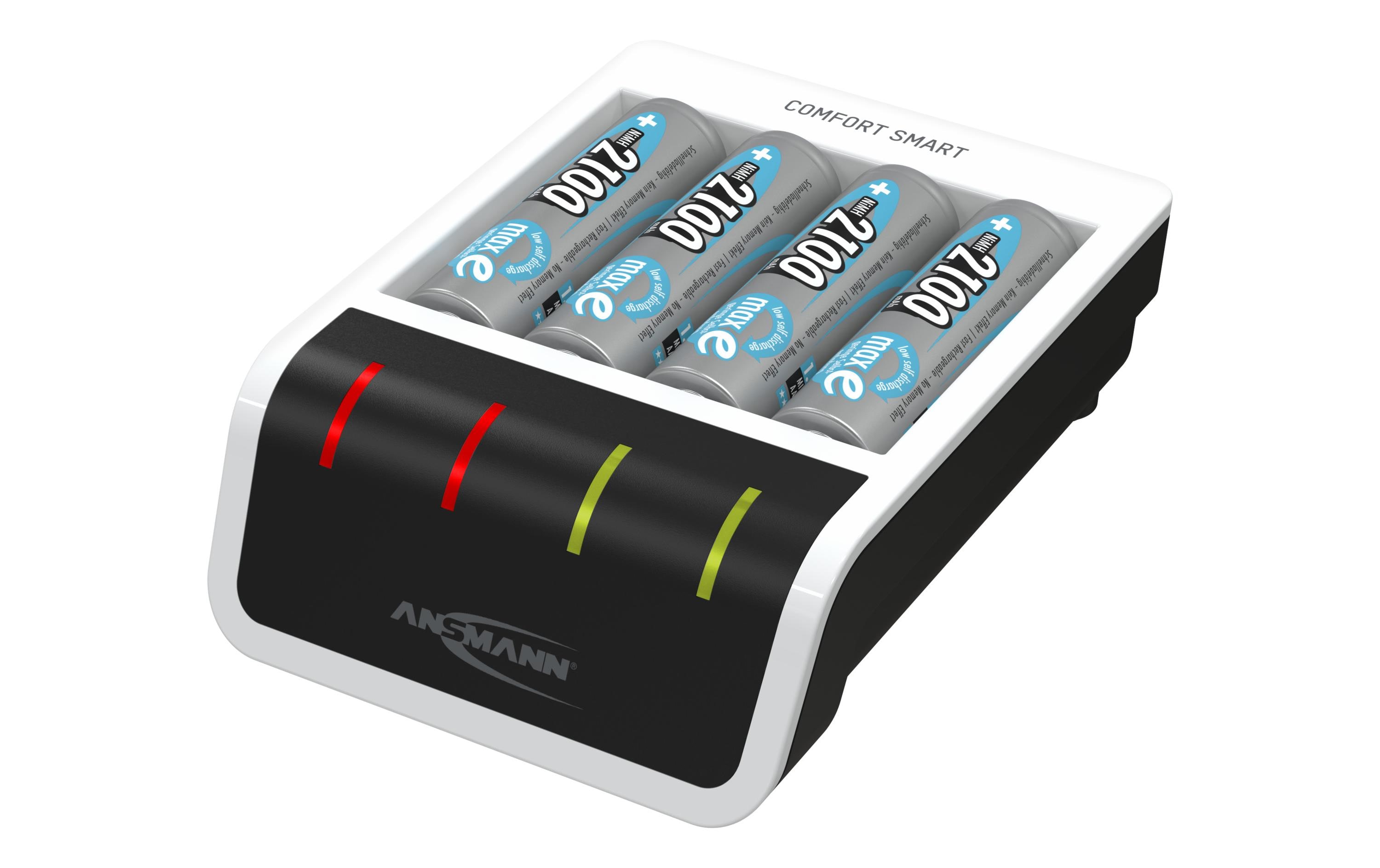 Ladegerät Comfort Smart+ Micro-USB + 4x AA 2100 mAhMit 
