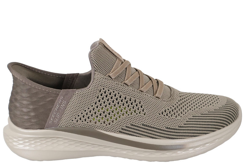 SKECHERS SLADE QUINTO KHAKI SLIP-INS
