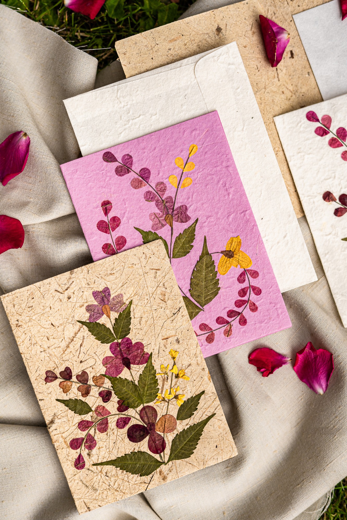 Grußkarte 'Blumen', mit Umschlag, H 18 cm, B 12,5 cm günstig bestellen