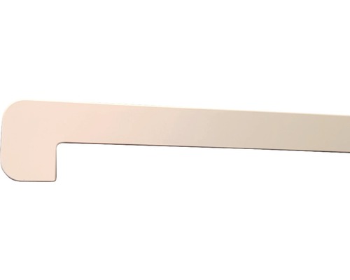Witte eindkap voor vensterbank, lengte 60 cm, dubbel profiel, in het midden deelbaar, 1 stuk
