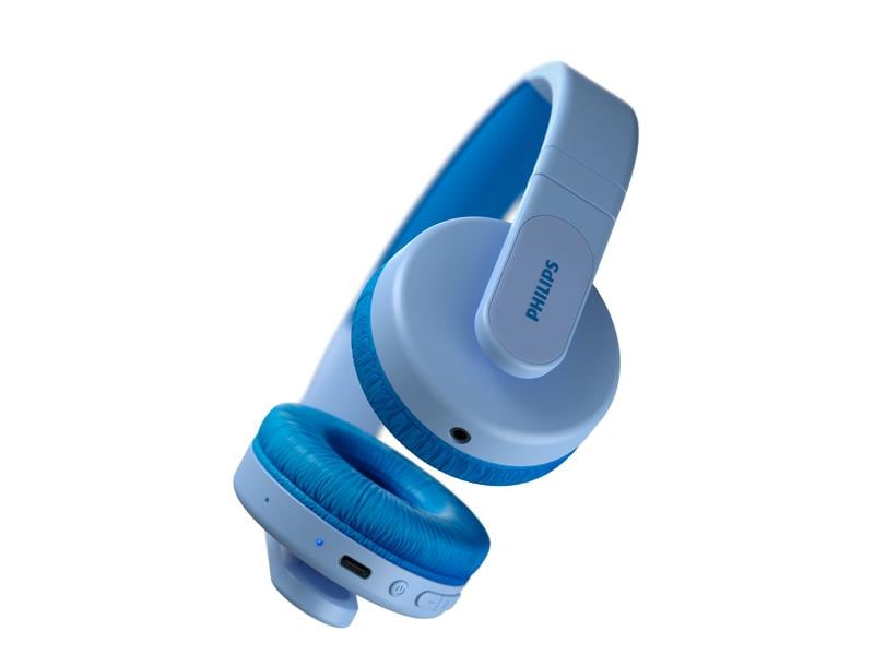Philips Wireless On-Ear-Kopfhörer TAK4206BL/00 Blau Kabellose On-Ear-Kopfhörer für Kinder Hell und auffällig