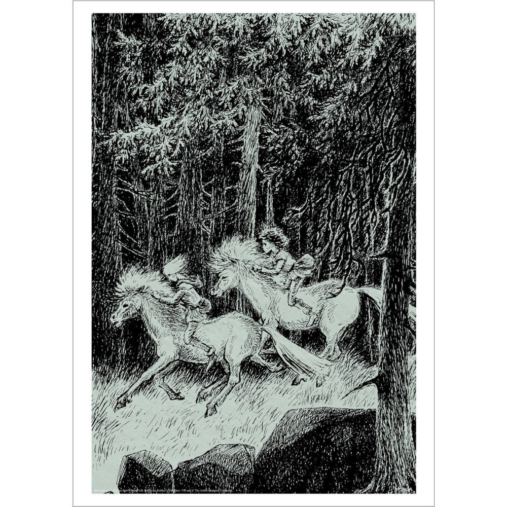 Køb Poster & Frame Astrid Lindgren - Riding Wild - Ronja The Robbers Daughter