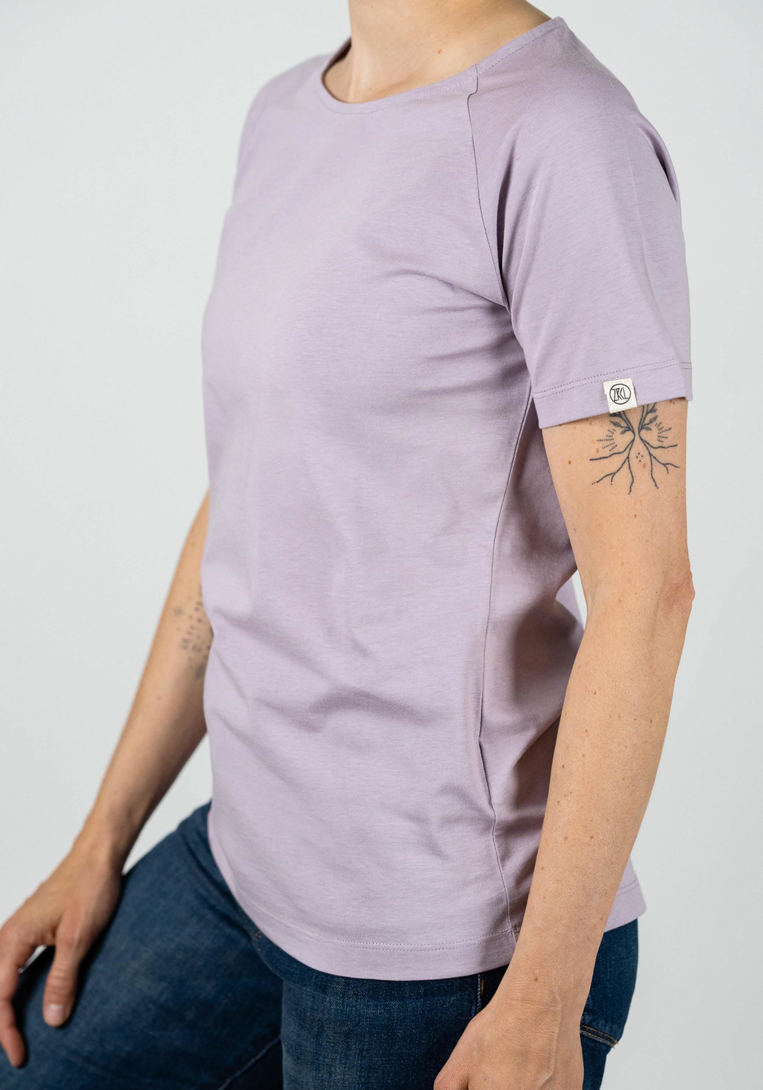 WE ARE ZRCL Damen Raglan T-Shirt Basic Lavender
