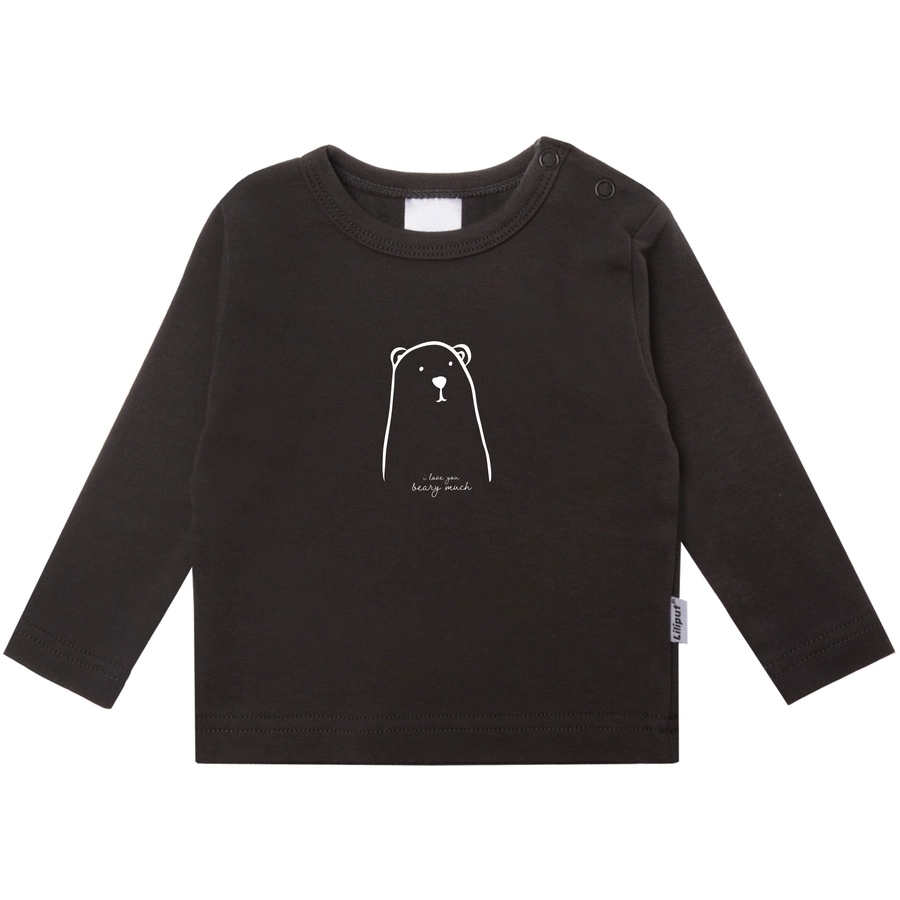 Liliput Langarmshirt 'Bär' anthrazit