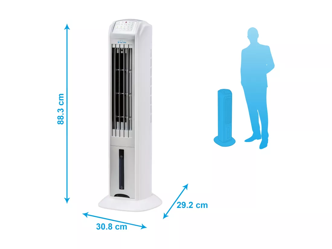 Rafraichisseur d'air par évaporation 70W avec ioniseur et 3 vitesses