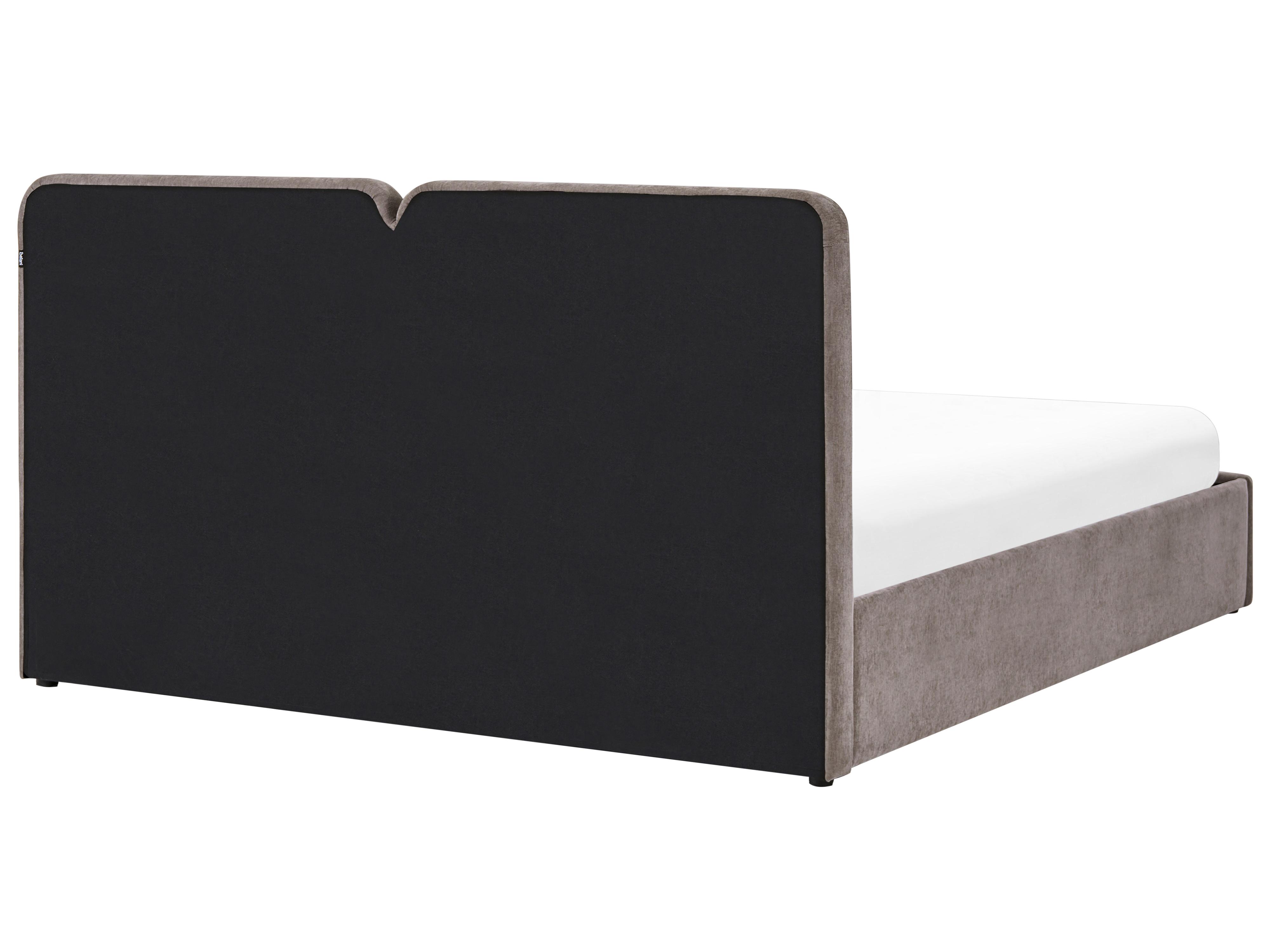 Bed met opbergruimte Chenille ARBOIS 180 x 200 cm Taupe