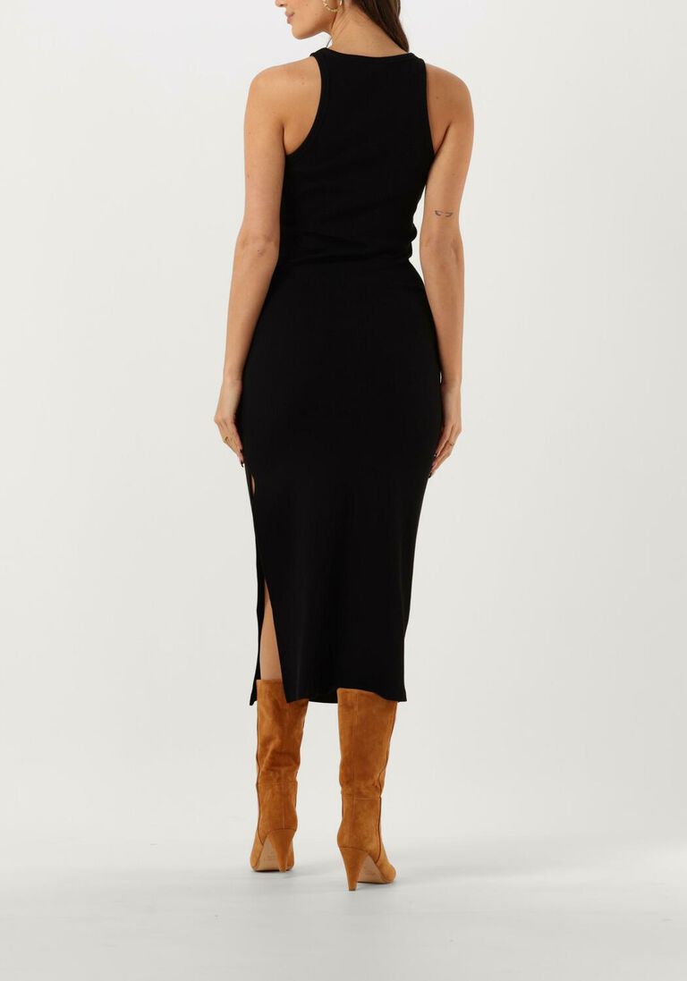 zwarte gestuz midi jurk drewgz sl long dress noos