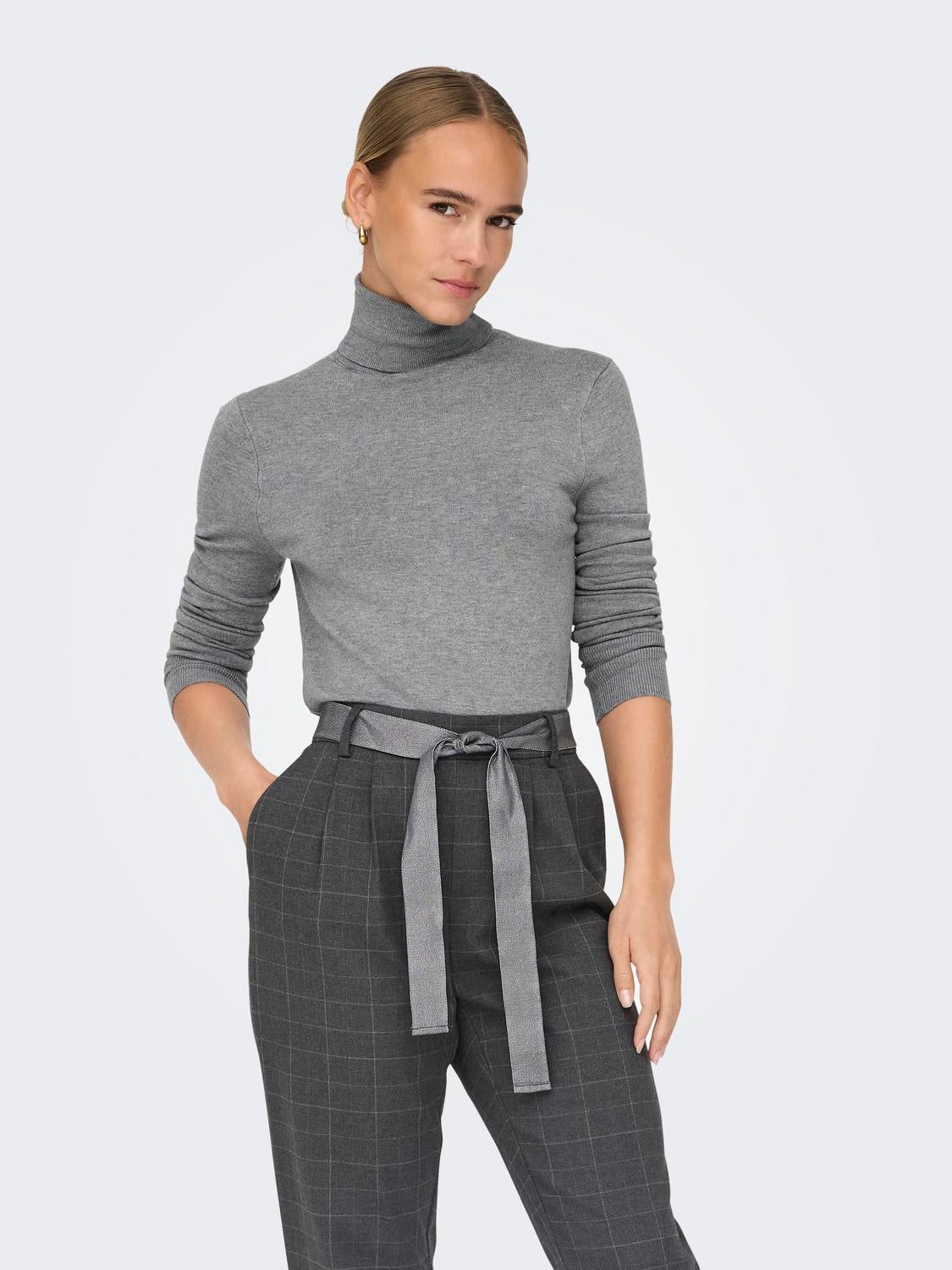ONLVENICE Strickpullover Light Grey Melange
