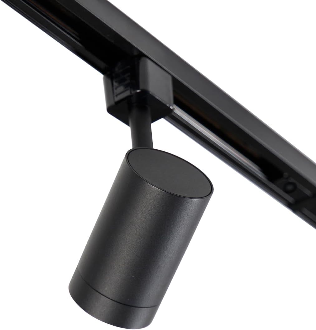 QAZQA - Modern Modernes 1-Phasen-Schienensystem Komplettset I Spotlight I Deckenspot I Deckenstrahler I Strahler mit 10 Spot I Spotlight I Deckenspot I Deckenstrahler I Strahler I Lampe I Leuchtes sch