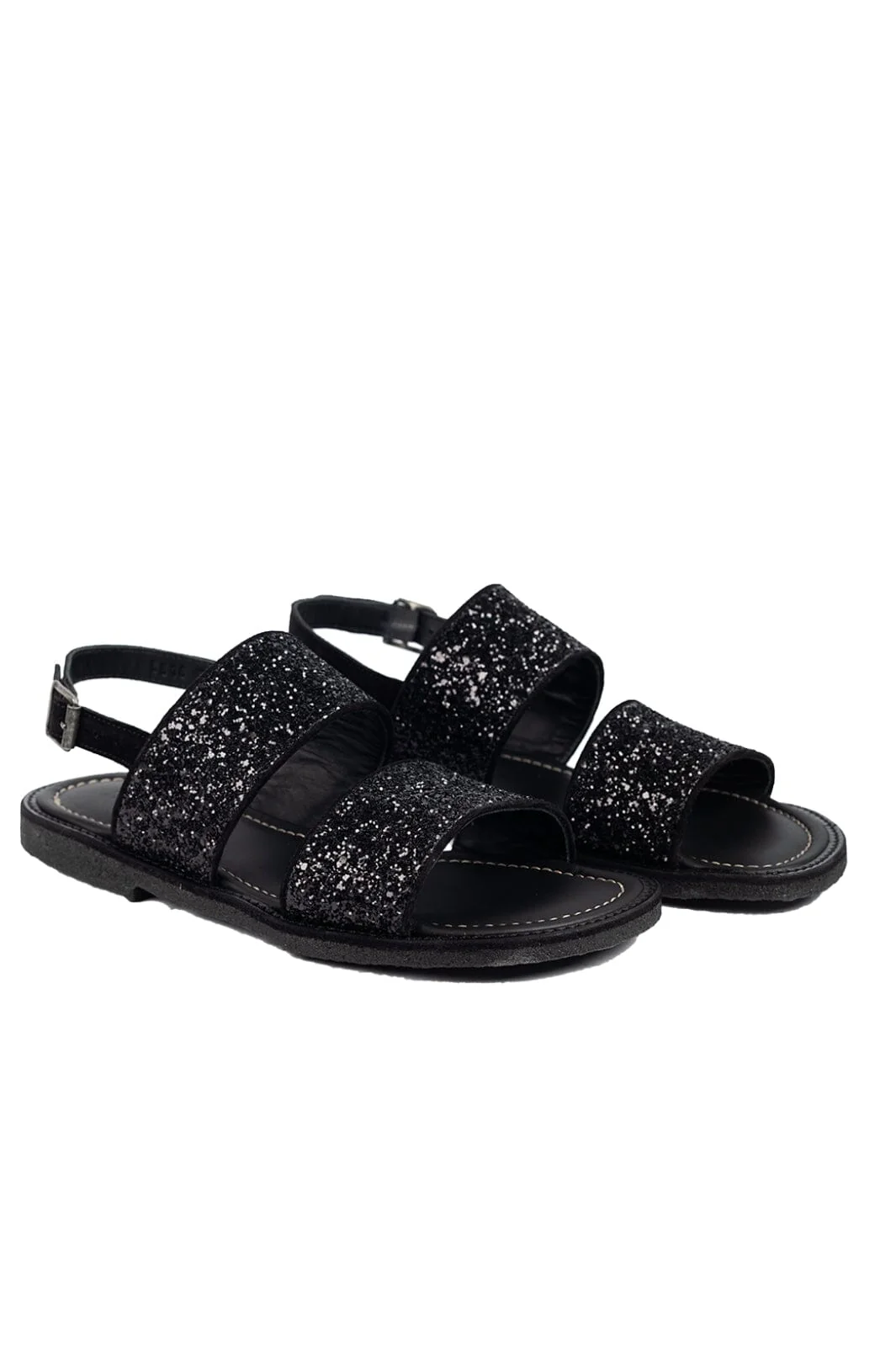 Angulus Sandal black black glitter