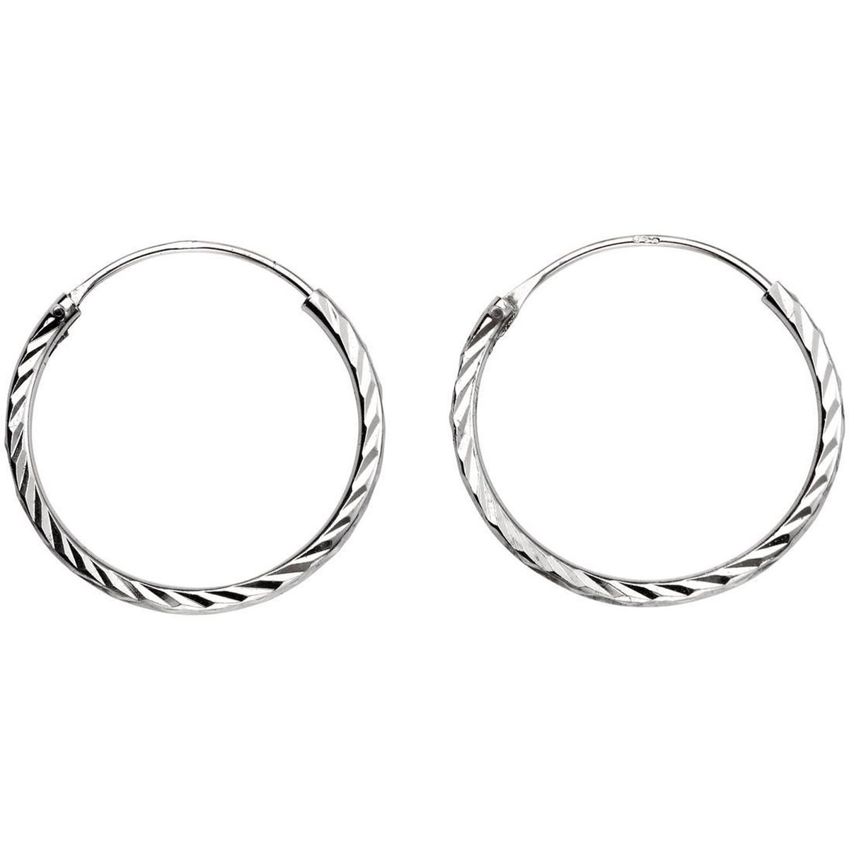 Boucle d'oreille anneau en argent 925/1000