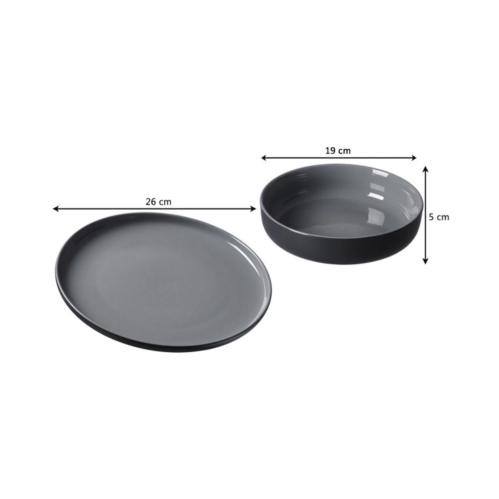 Ritzenhoff & Breker 8-teiliges Jasper Tafelservice-Set schwarz