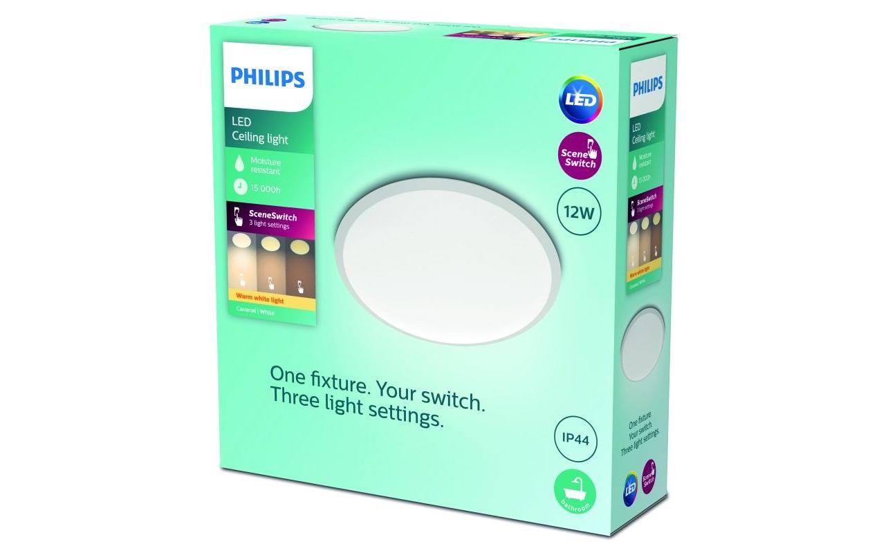Deckenleuchte Cavanal, 12 W, 2700 K, WeissLED-Leuchte mit Lichteinstellung und IP44 Schutzart