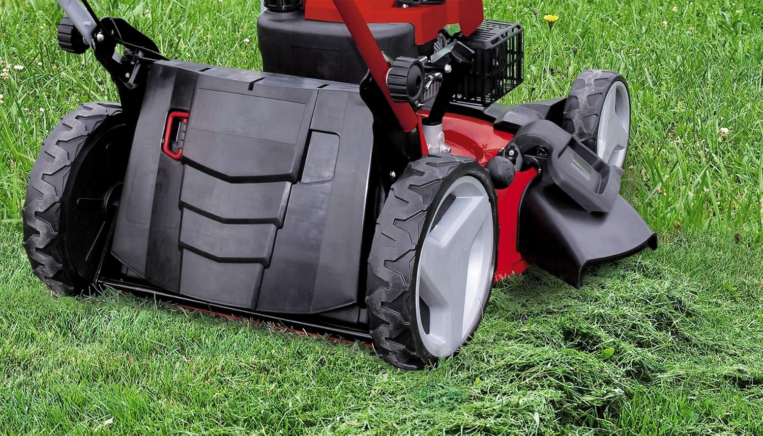 Einhell Tondeuse à gazon thermique GC-PM 56/2 S HW (173cc, surfaces jusqu’à 2 200 m², Largeur de coupe 56 cm)