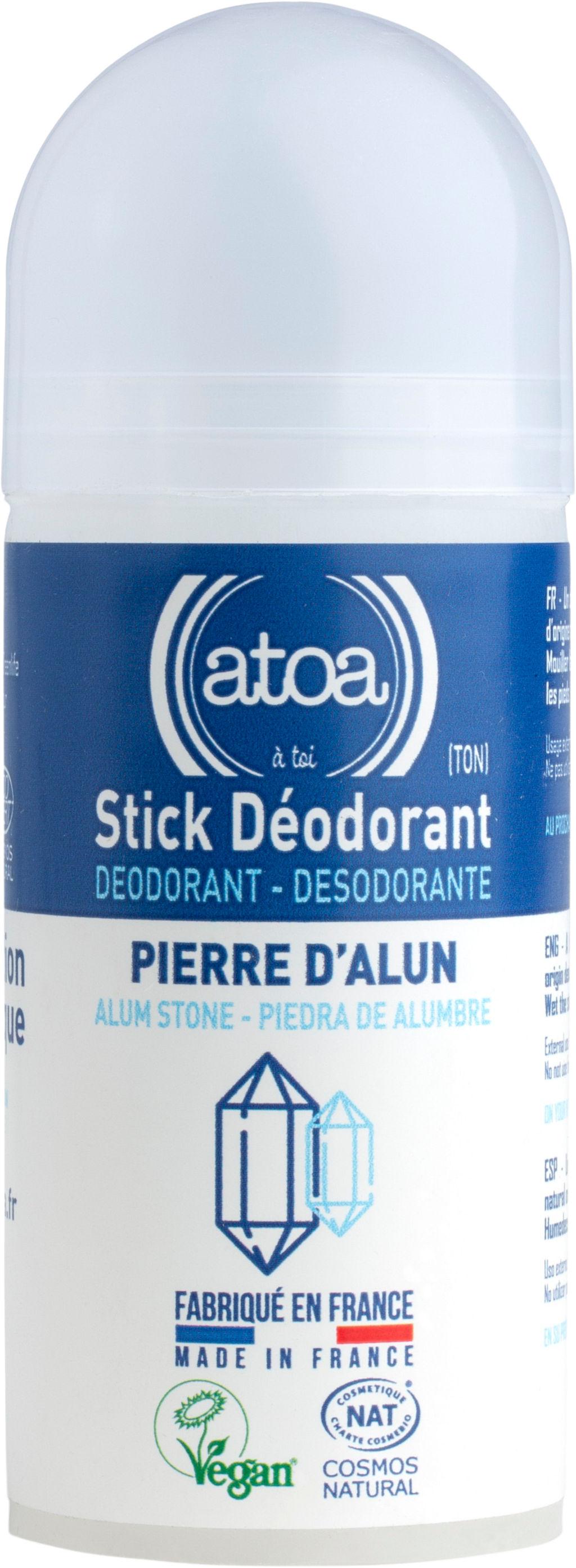 atoa  Alum Stone Stick Deodorant Flexible, 100 g