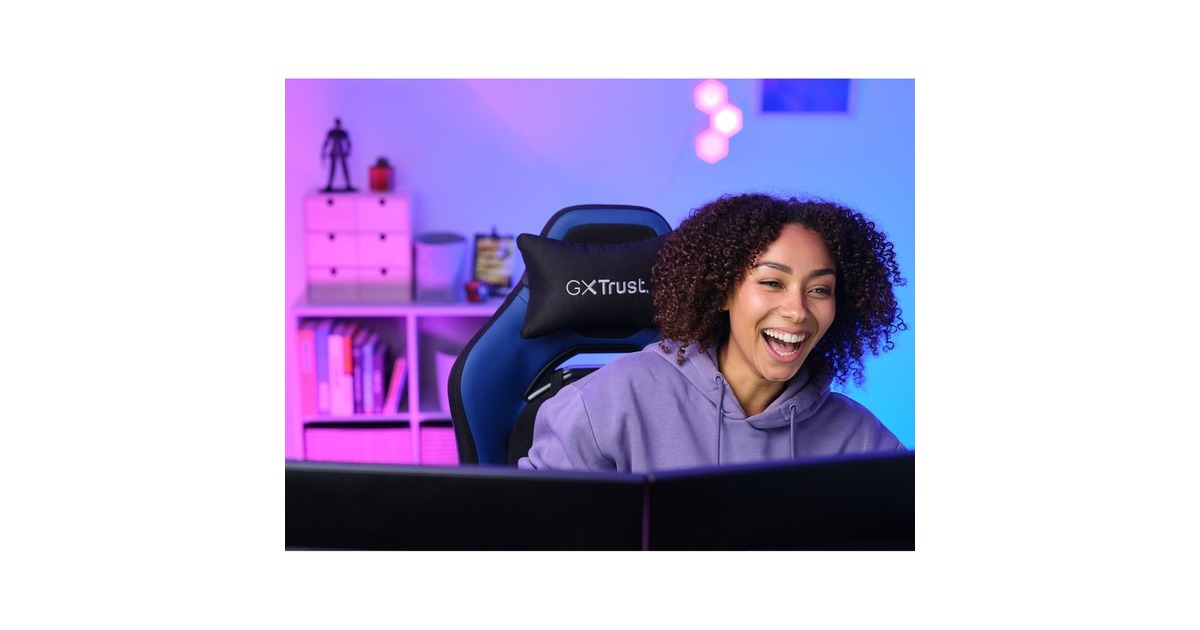 TrustGXT 714B Ruya gamingstoel  (Blauw/zwart)